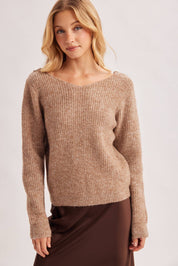 Esme Lace Back Ribbed Sweater