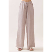 Livia Striped Tie Waist Wide Leg Pants