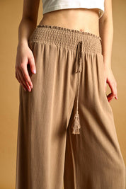 Breezy Wide-Leg Smocked Waist Pants