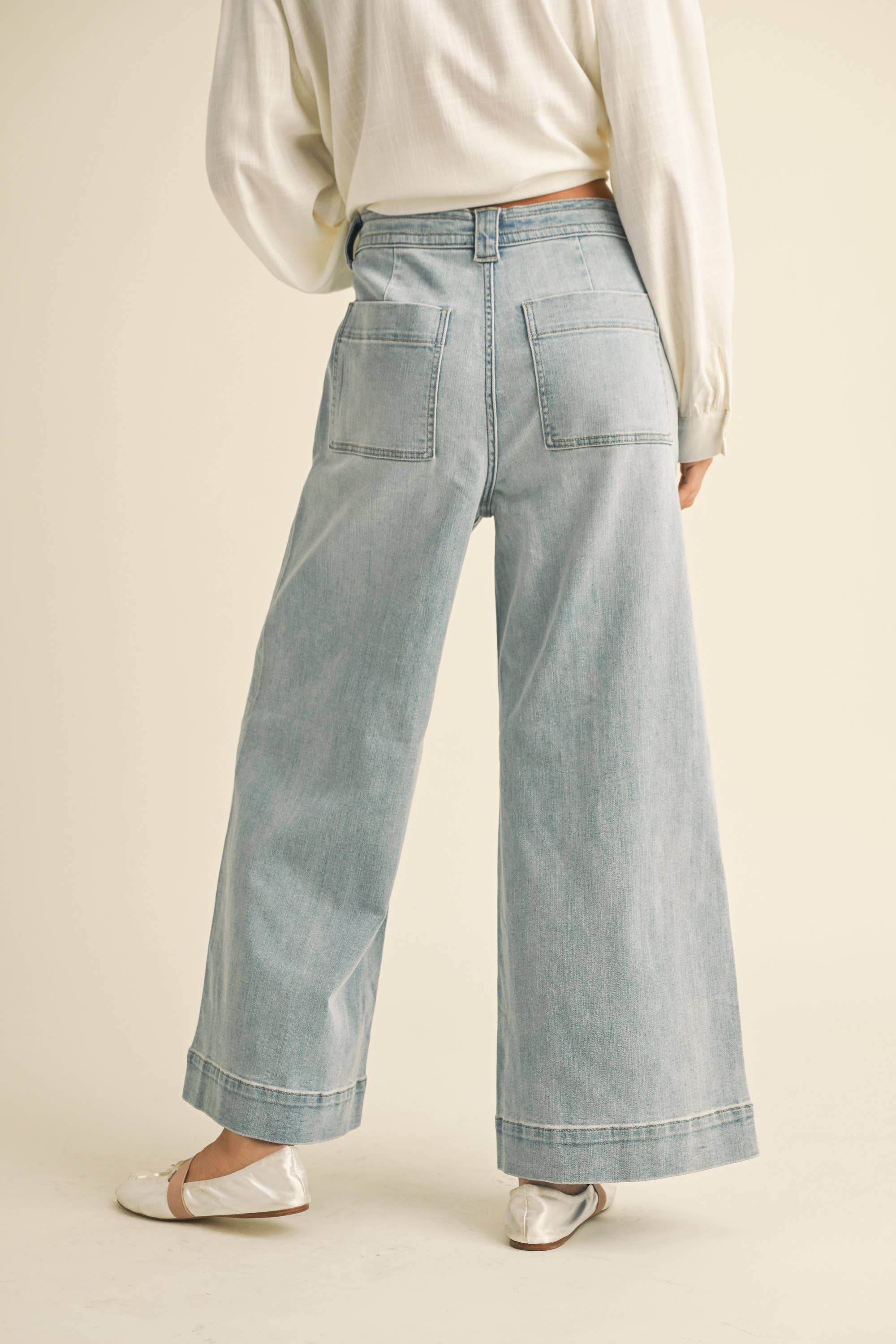 Savannah Tie-Front Denim Pants