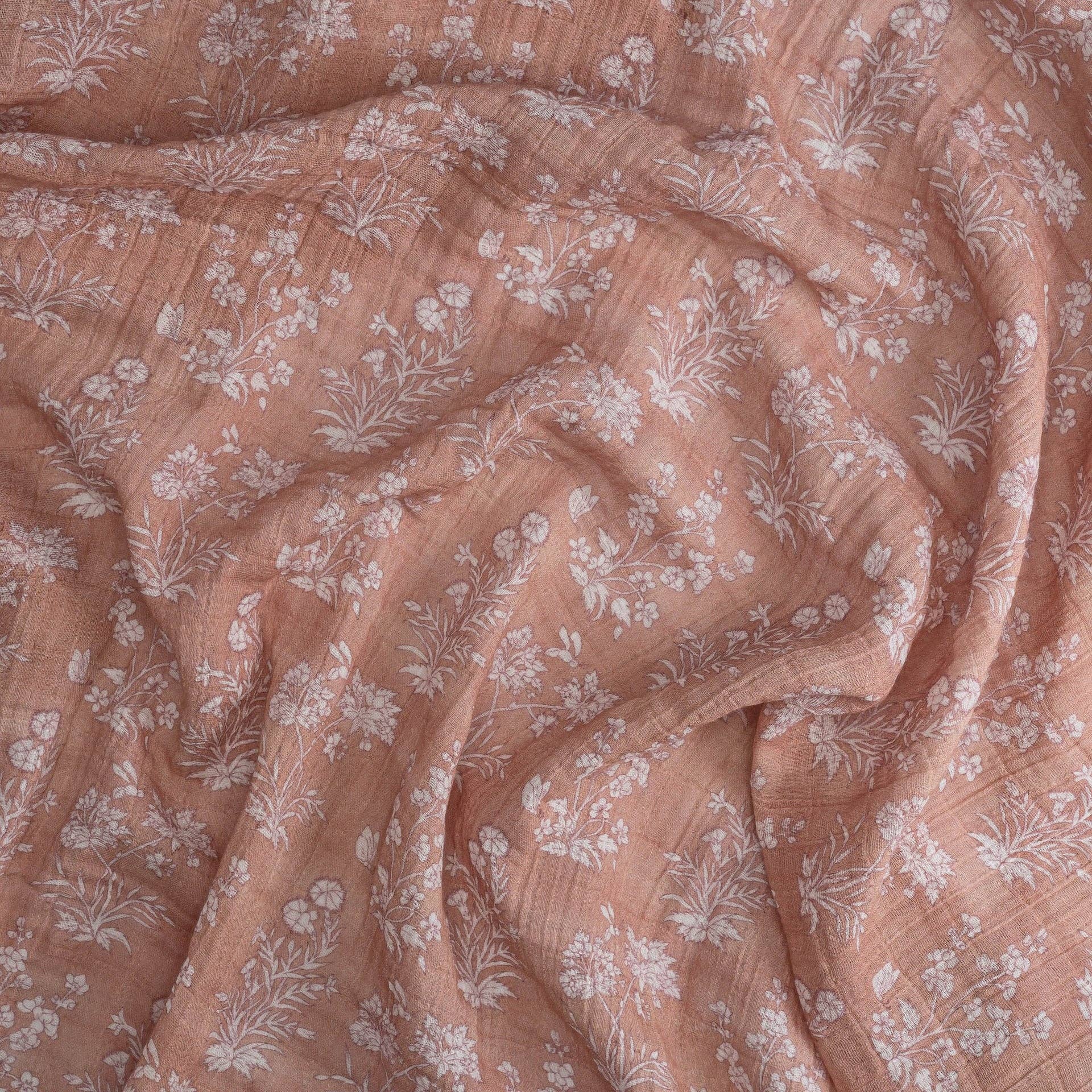 Violet Floral Muslin Swaddle Blankets