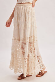 Santorini Crochet Maxi Skirt