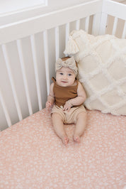 Oatmeal Organic Cotton Ribbed Head Wrap