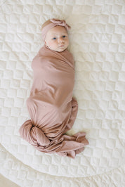 Dusty Rose Bamboo Stretch Swaddle