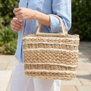 Intricate Basket Weave Square Hand Bag