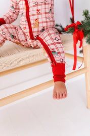 Pink Holly Jolly Doggies Convertible Footies