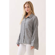 Livia Striped Button-Down Shirt