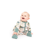 Coastal Christmas Holiday Bamboo Baby Pajamas Convertible Romper