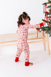 Pink Holly Jolly Doggies Convertible Footies