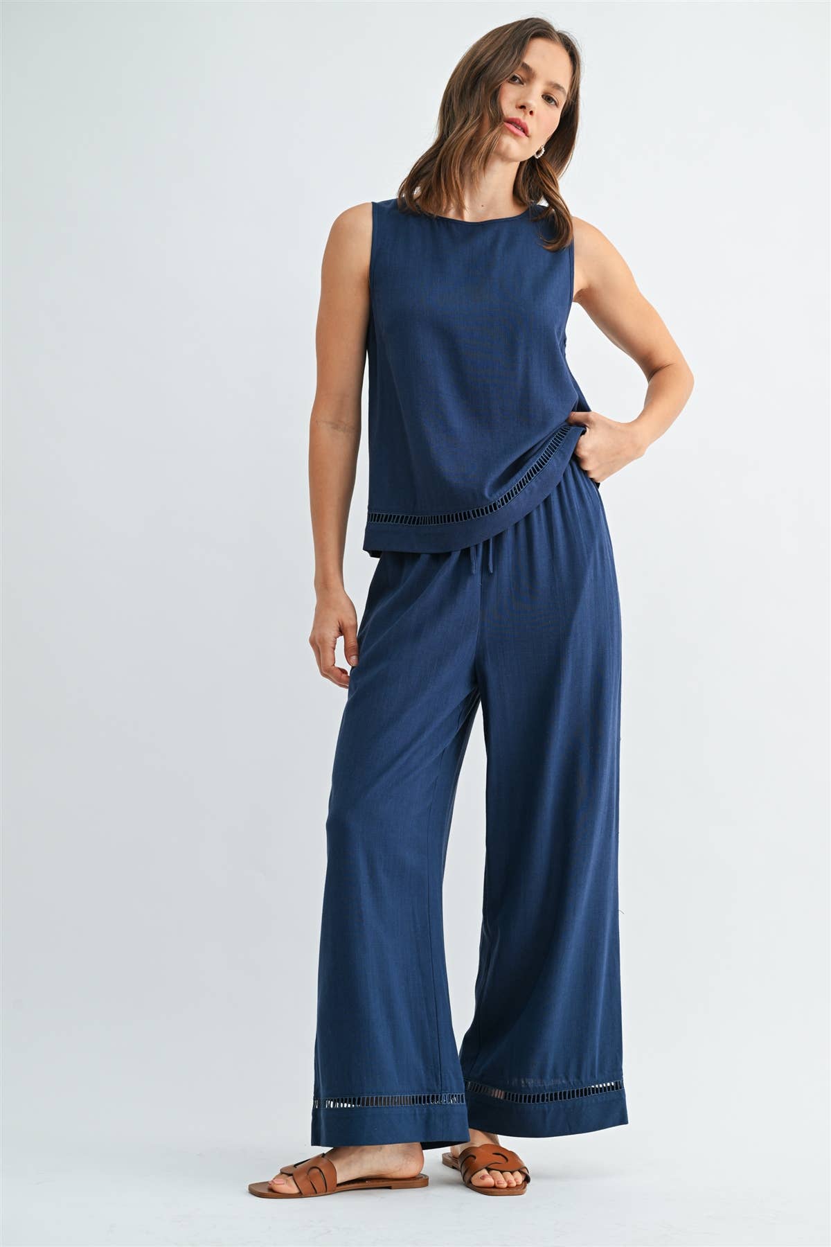 Tessa Trim Detail Drawstring Pants