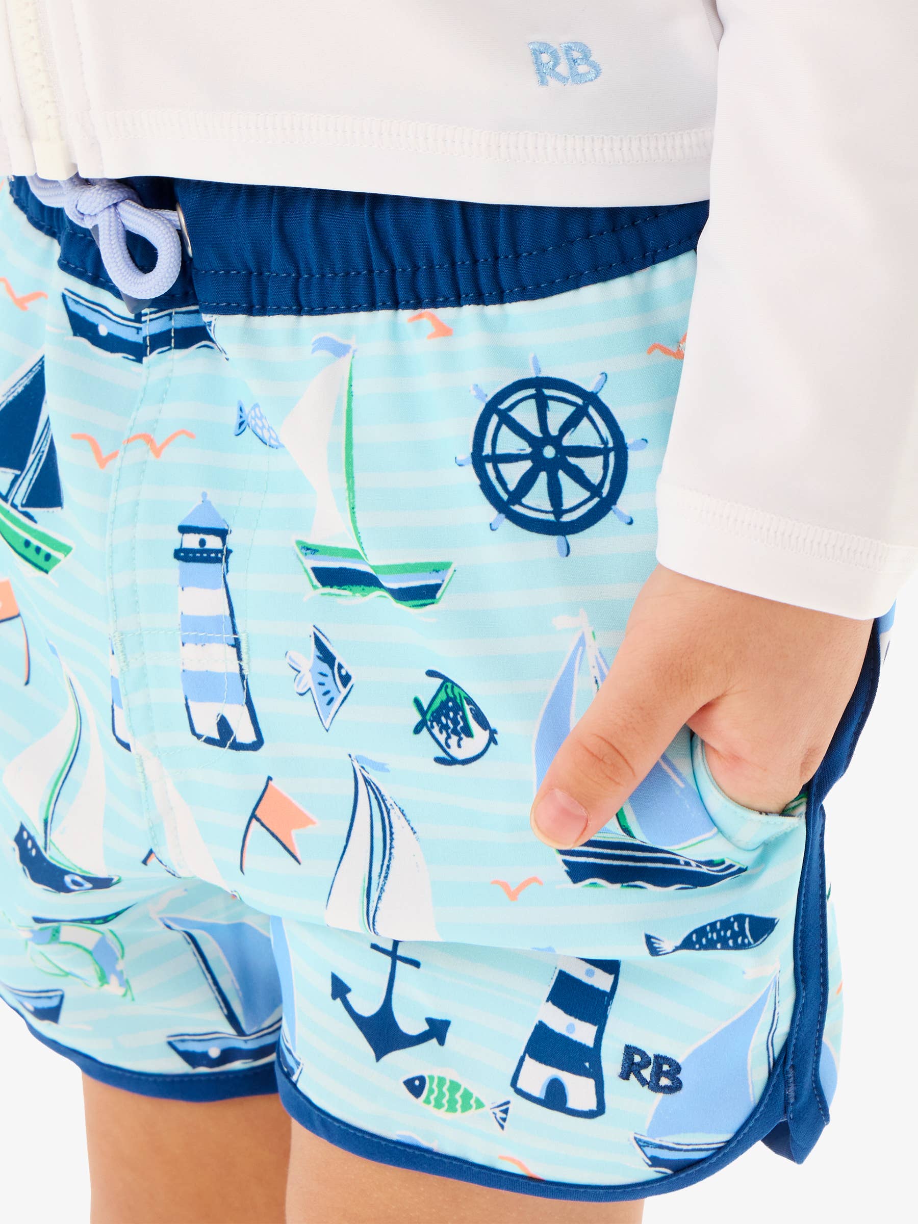 Sails Away Performance Swim Trunks
