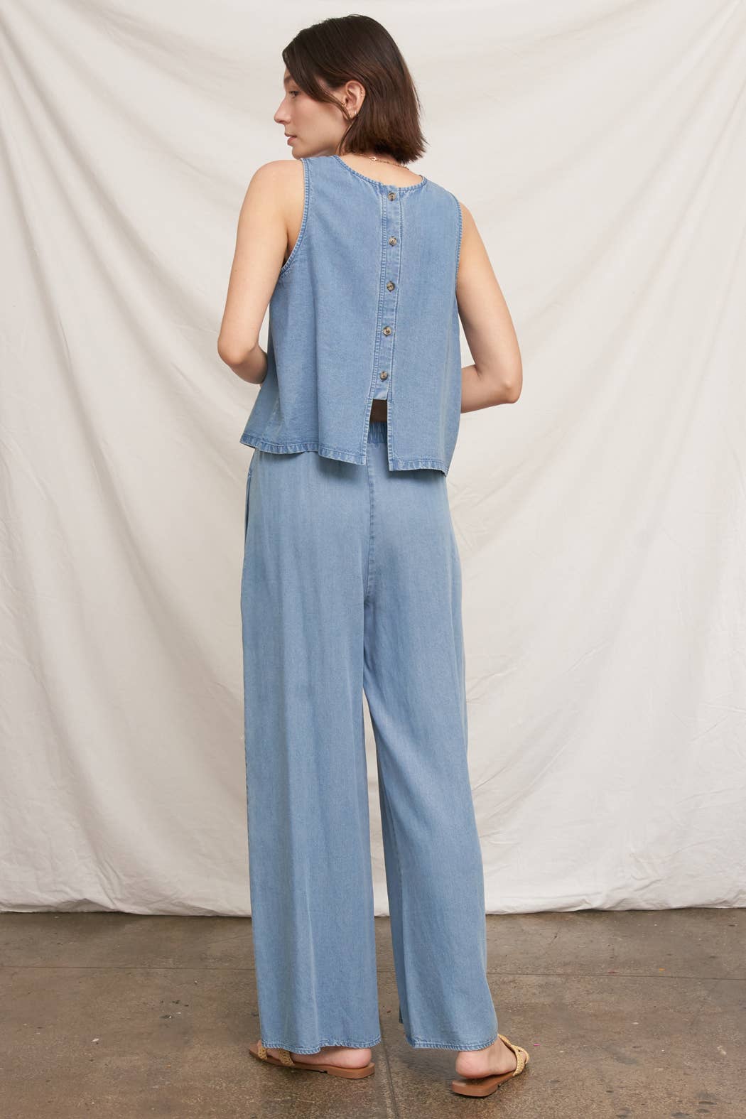 The Marina Denim Sleeveless Top