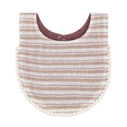 Violet Floral Cotton Baby Bib Set