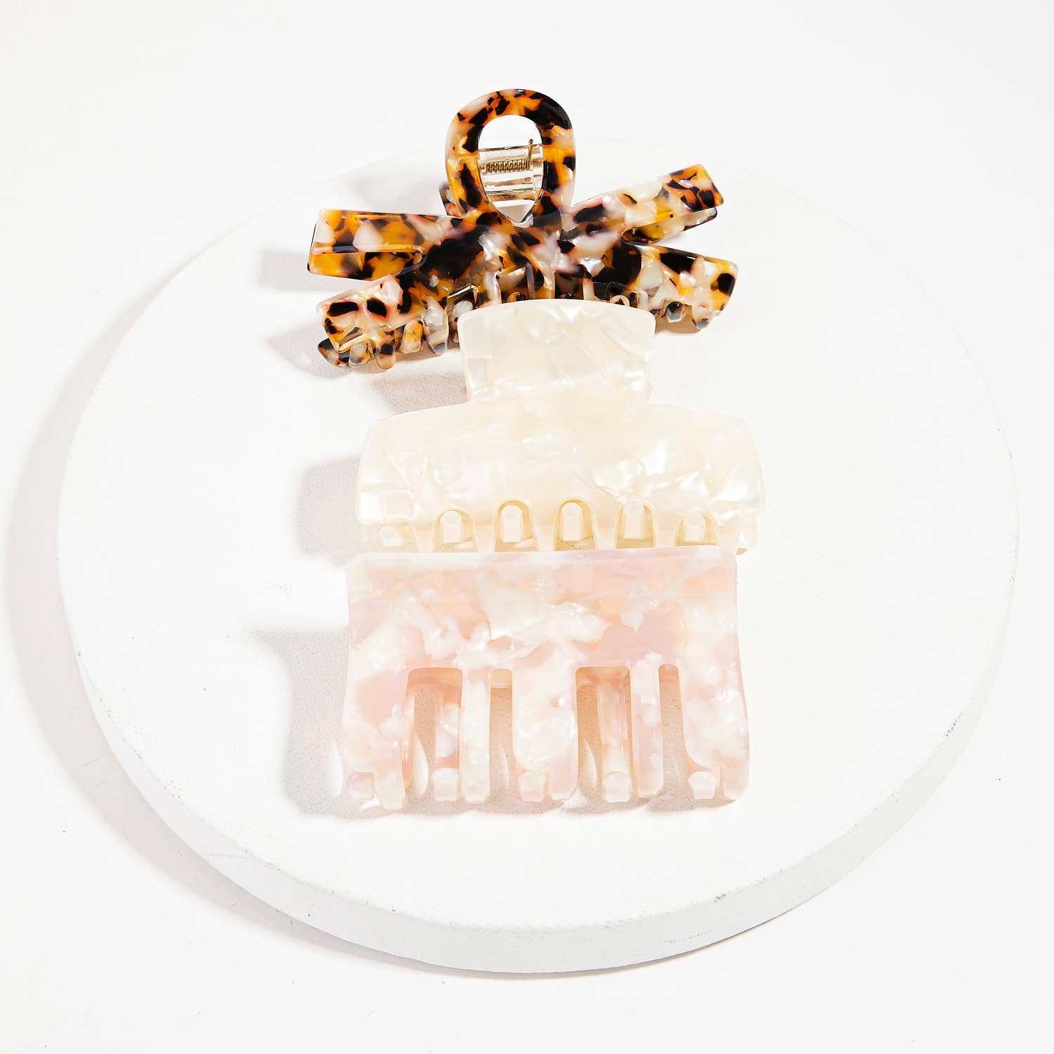 Acetate Bow Hair Claw Set