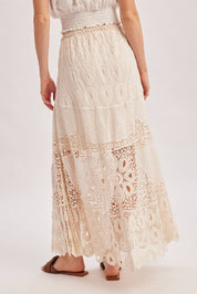Santorini Crochet Maxi Skirt