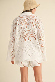 Floral Eyelet Shirt