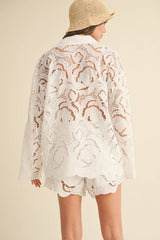 Floral Eyelet Shirt