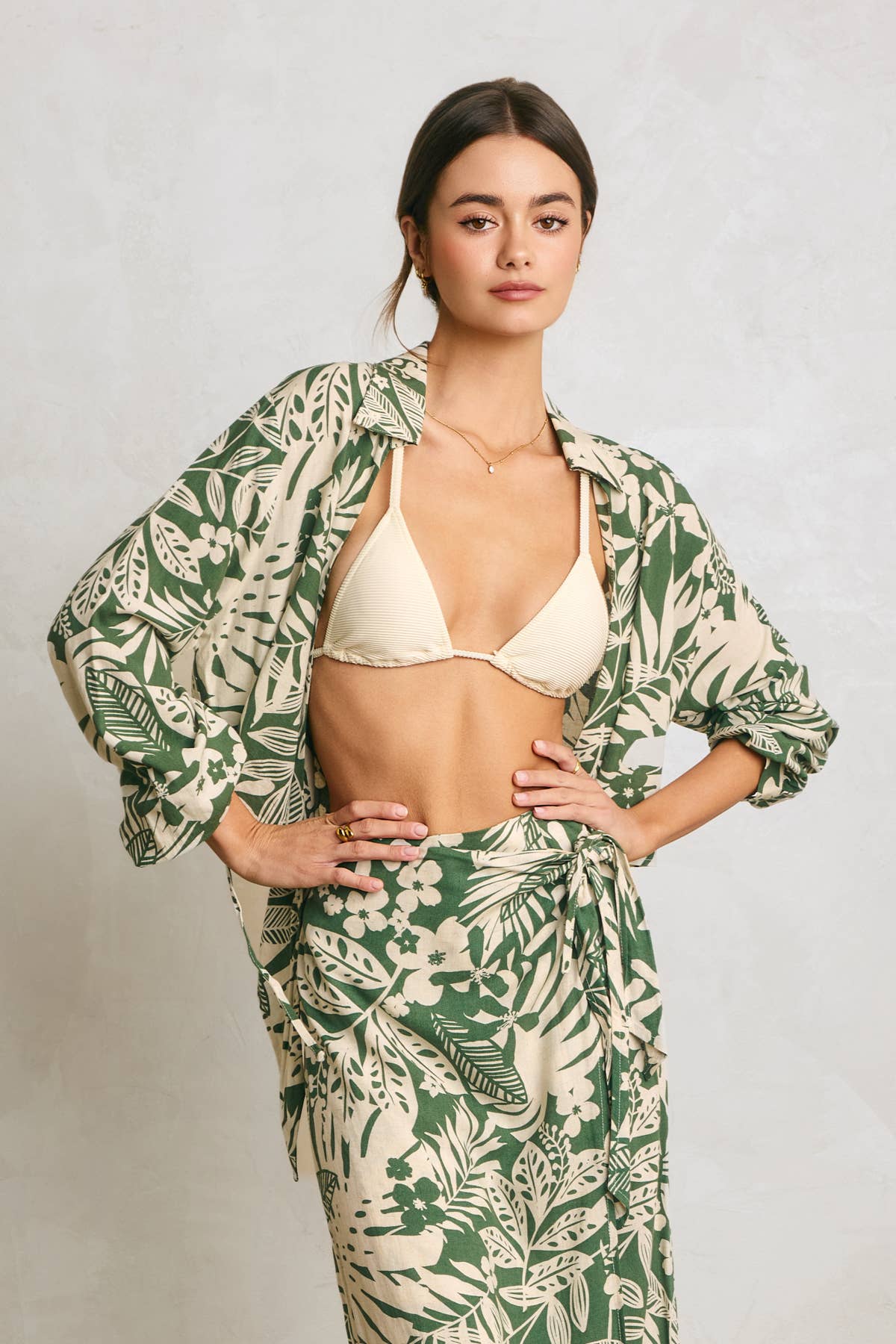 Sweet Summer Wrap Collared Shirt