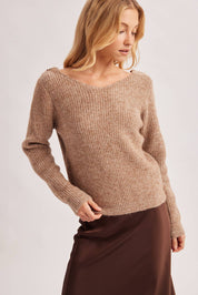 Esme Lace Back Ribbed Sweater