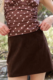 Mara Faux Suede Mini Skirt