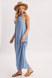 Marina Denim Maxi Dress