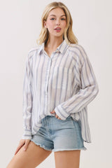 Striped Button-Up Shirt