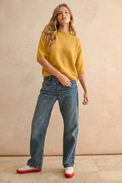 Stella Short Sleeve Sweater Top