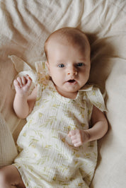 Baby Olives Pattern Muslin Romper 100% Cotton