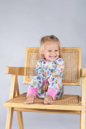 Beach Seashells - Zip Convertible Pajamas w/ Ruffles