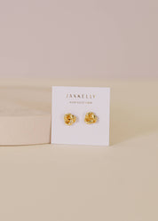 Petite Gold Knot Stud Earrings