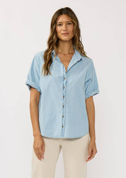 Hallie Short Sleeve Chambray Shirt