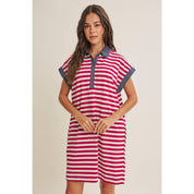 Aurelia Stripe Polo Mini Dress