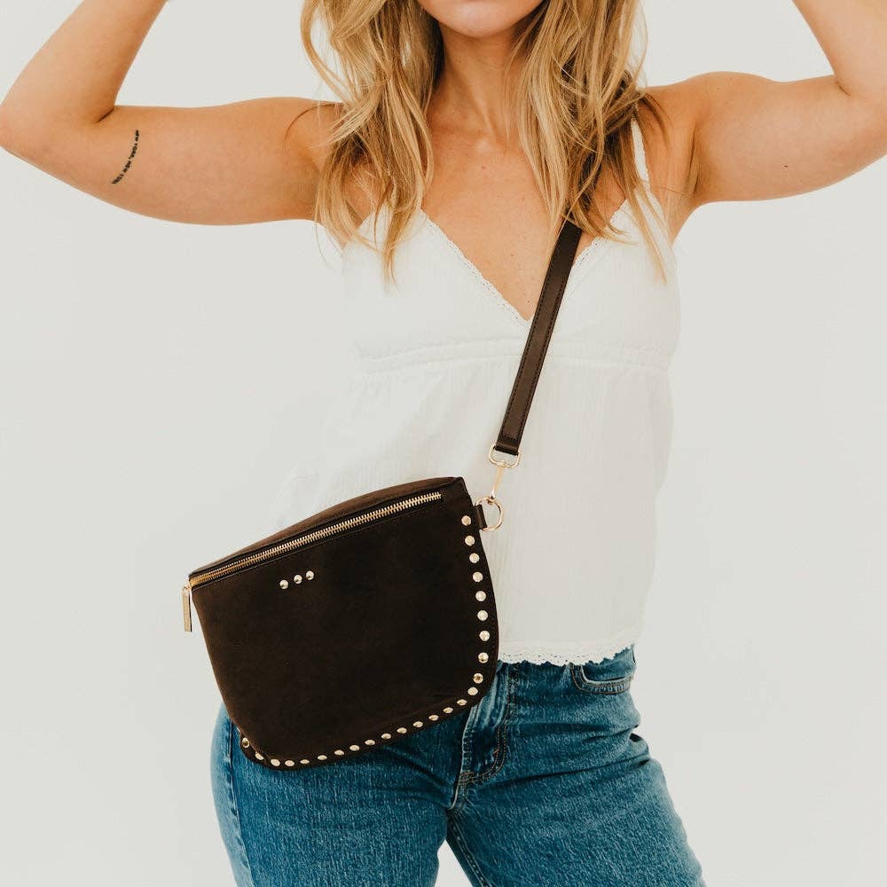 Sabrina Studded Suede Bum Bag