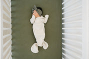 Olive Bamboo Stretch Crib Sheet
