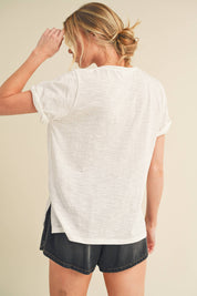 Zoie V-Neck Short Sleeve Top