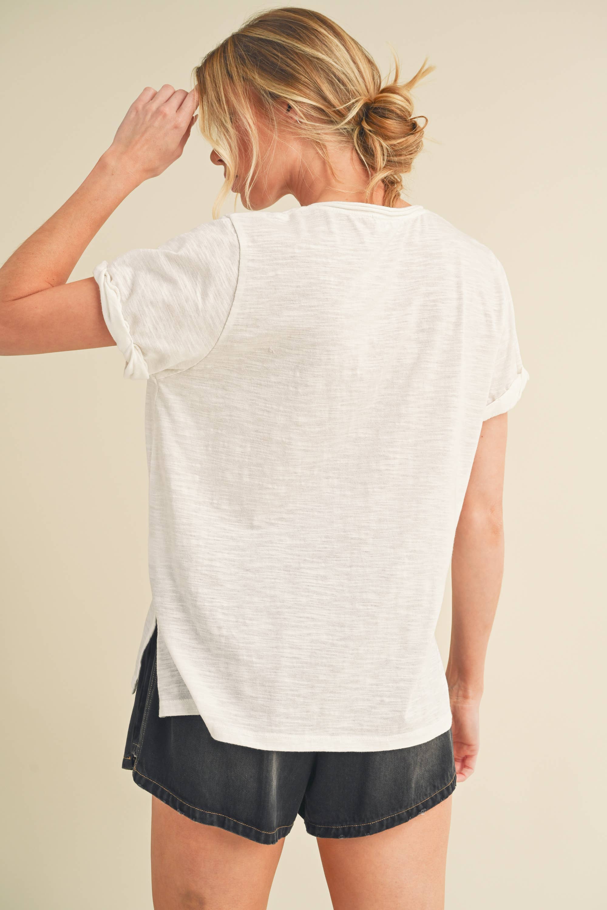Zoie V-Neck Short Sleeve Top