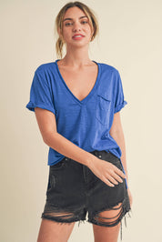 Zoie V-Neck Short Sleeve Top