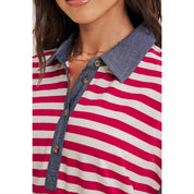 Aurelia Stripe Polo Mini Dress