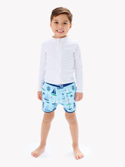 Sails Away Performance Swim Trunks