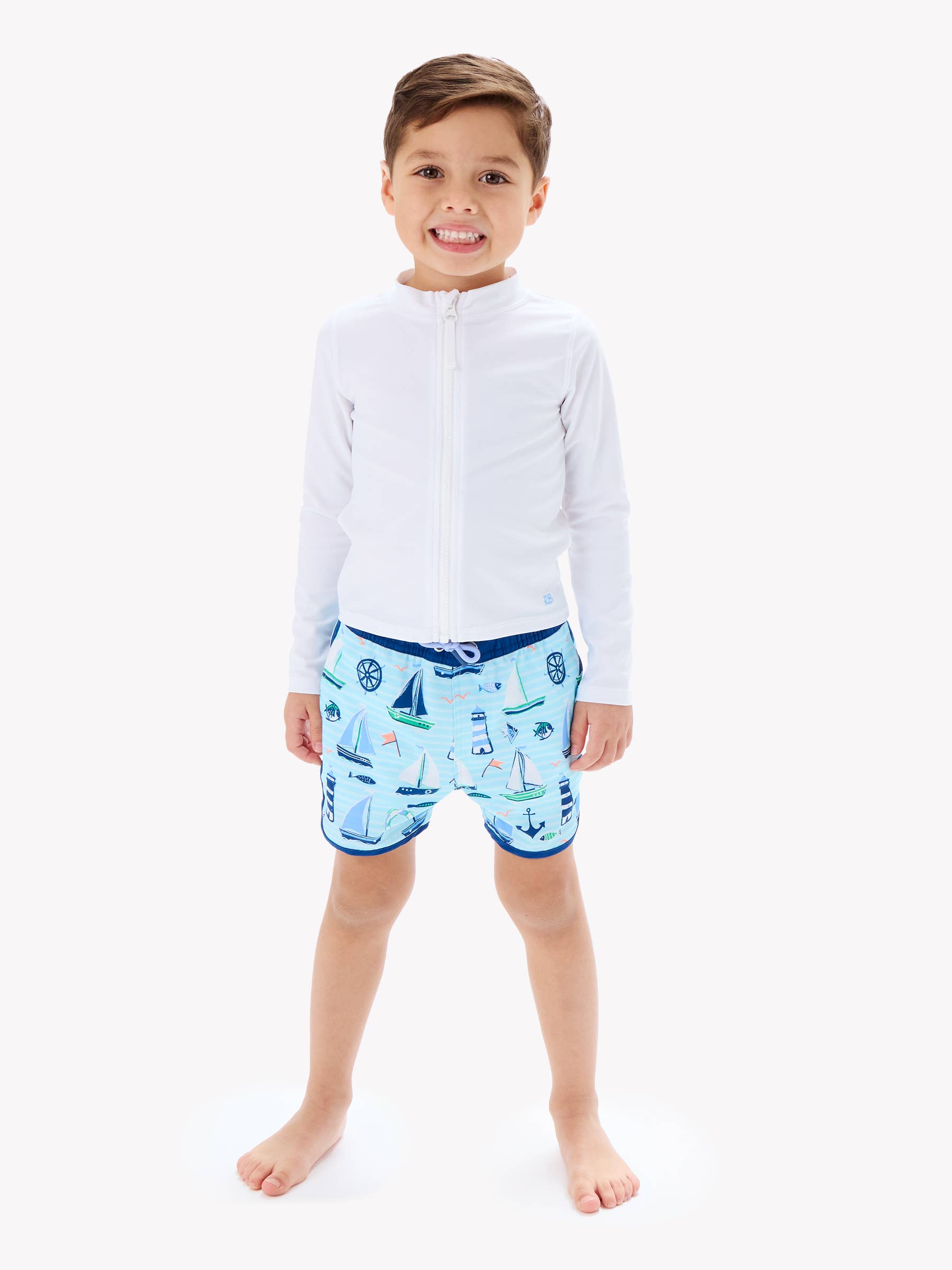 Sails Away Performance Swim Trunks