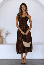 Fiora Ditsy Floral Smocked Midi Dress