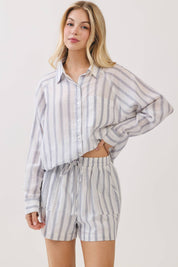 Striped Pull-On Shorts