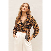 Sweet Summer Wrap Collared Shirt