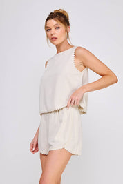 Solea Lace Trim Top
