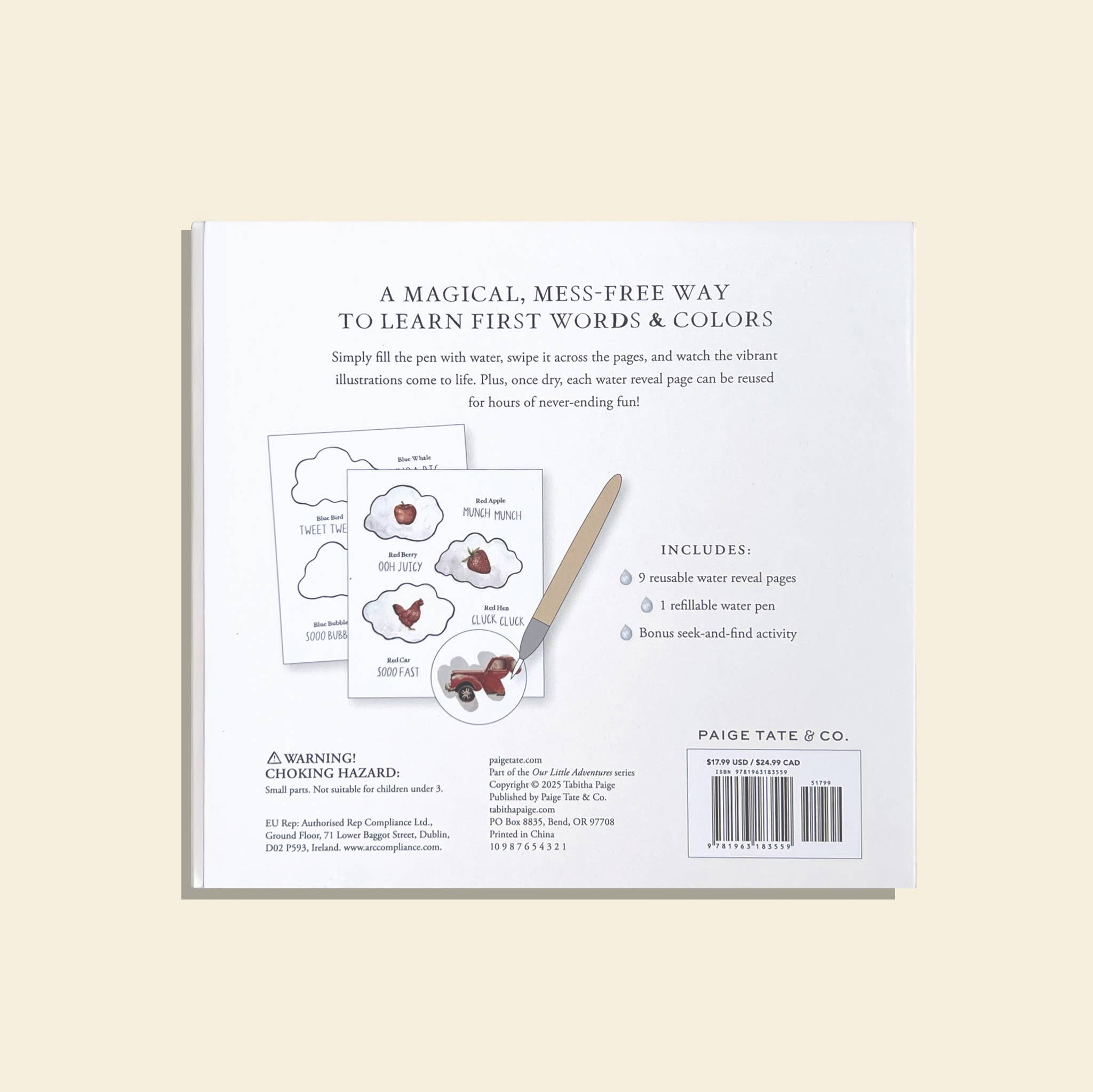 Wishy Washy Water Reveal Activity Book