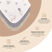 Cove 3-pc. Muslin Bib Set