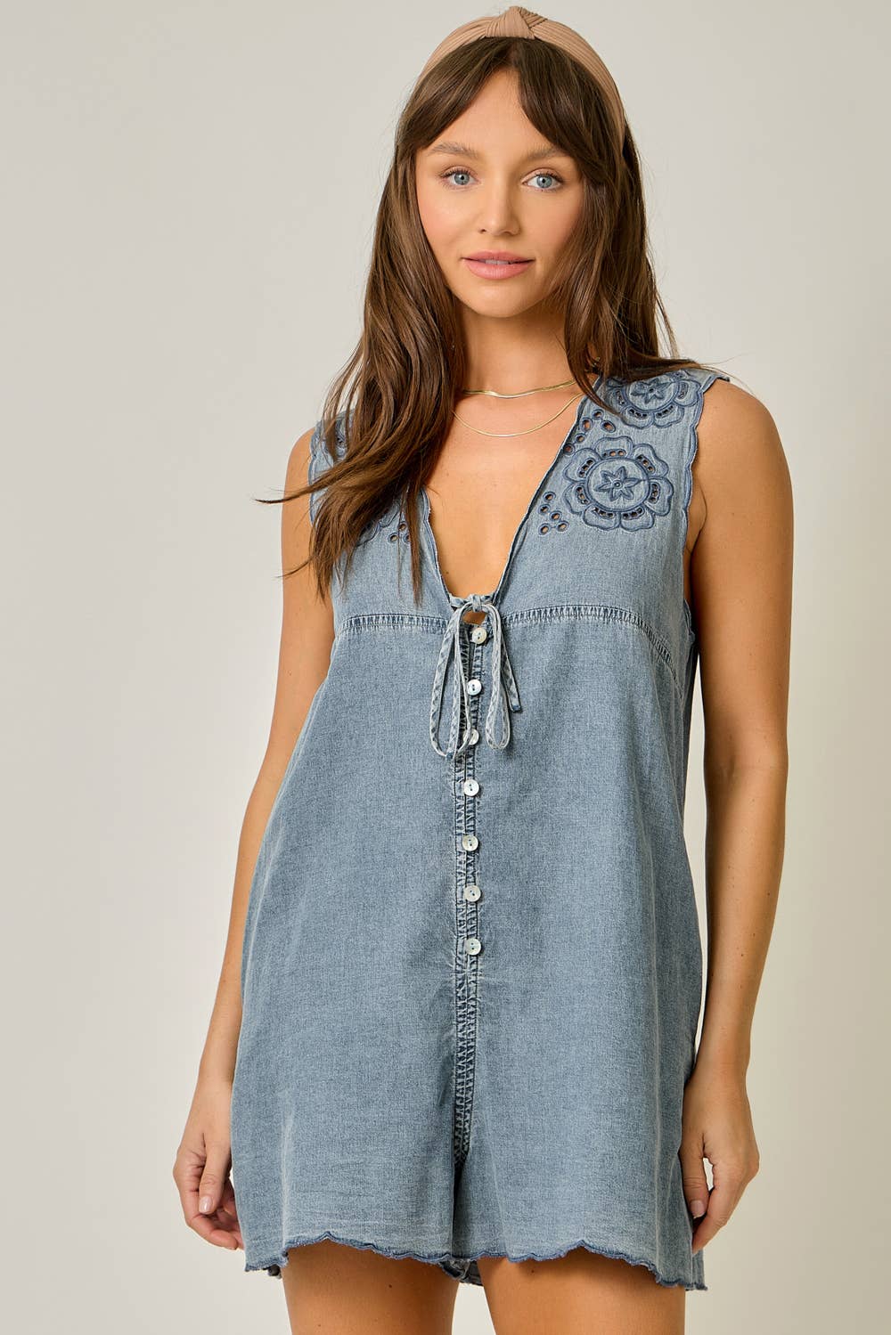 Bellamy Scallop Hem Romper