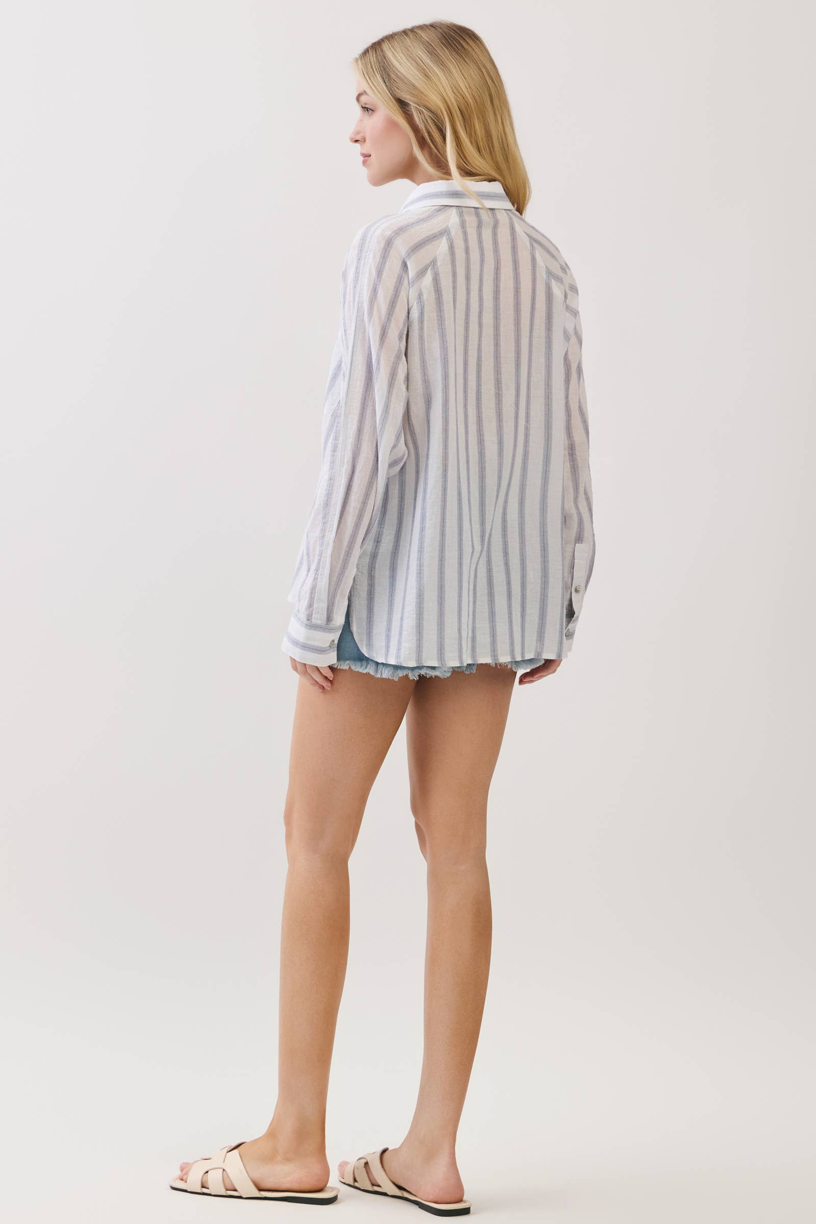Striped Button-Up Shirt