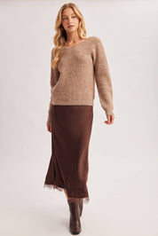 Esme Lace Back Ribbed Sweater