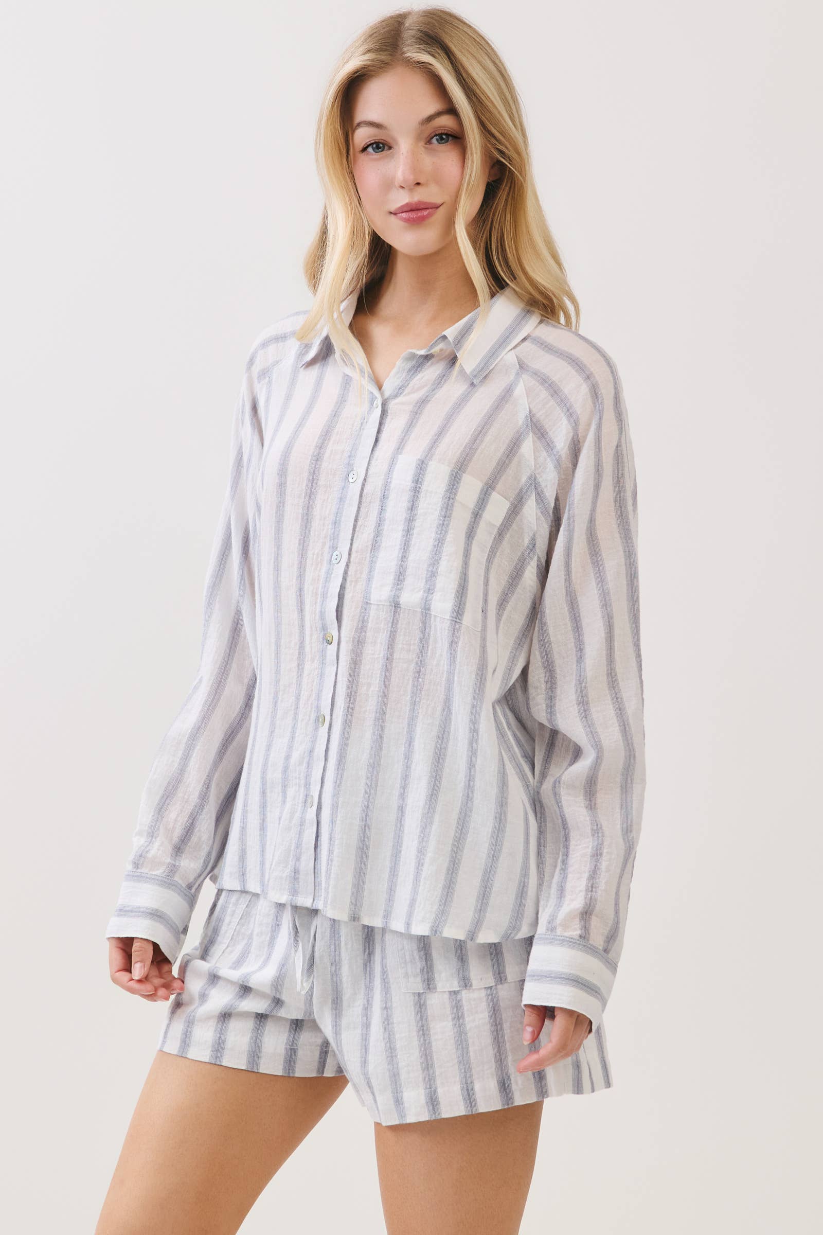 Striped Pull-On Shorts